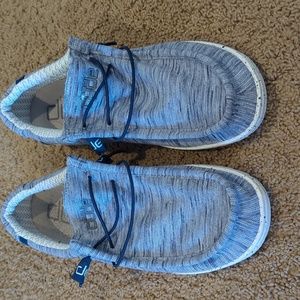 Hey dude, wally stretch, blue, size 12 mens